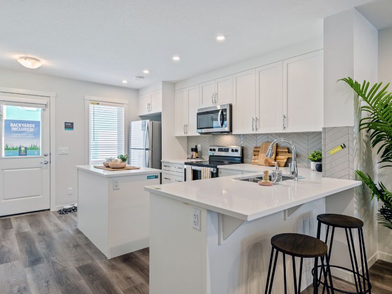 Zen livingston townhomes mainfloor kitchen