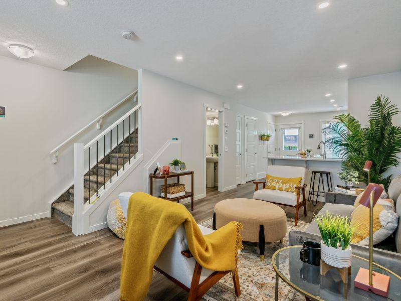 Zen livingston townhomes main living area stairs