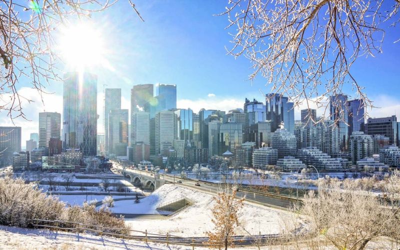 calgary alberta in the winter