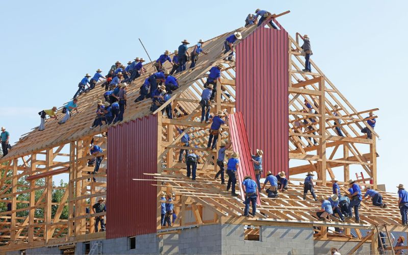 New home being built in Calgary