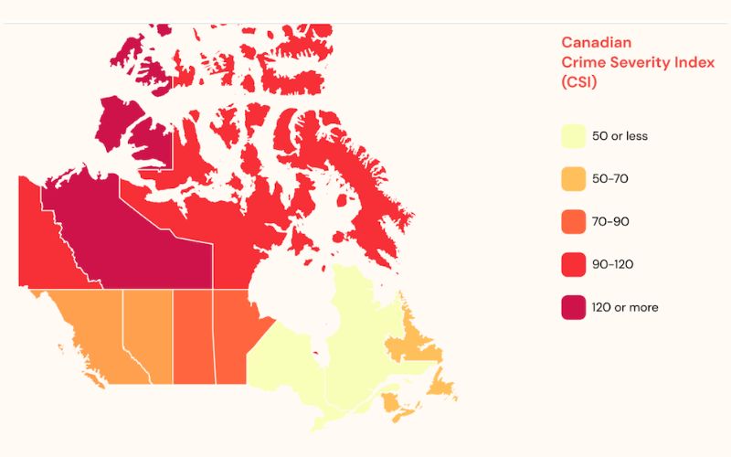 safest cities in canada chart