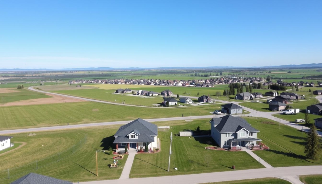 Beiseker Modest Housing Landscape