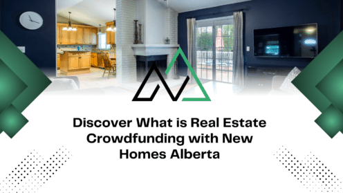 Modern kitchen and living area showcasing real estate crowdfunding by New Homes Alberta.