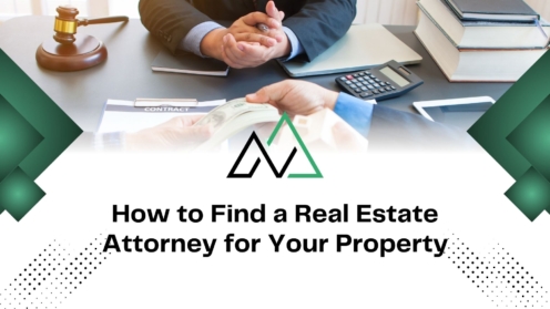 Real estate attorney at a desk with a gavel and contract, assisting with property law and MLI Select financing.