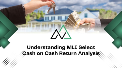 Hands exchanging keys and cash for a house, titled Understanding MLI Select Cash on Cash Return Analysis.