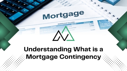 Understanding What is a Mortgage Contingency graphic with financial documents and a calculator for mli select planning.