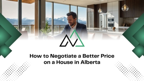 Professional in a modern Alberta home with mountain views, sharing tips on how to negotiate a better house price and MLI Select.