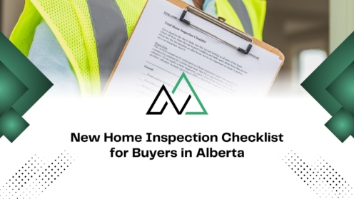 Home inspector holding a new home inspection checklist for buyers in Alberta and MLI Select property assessments.