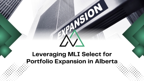 Leveraging MLI Select for Portfolio Expansion in Alberta title card with a skyscraper background and geometric logo.
