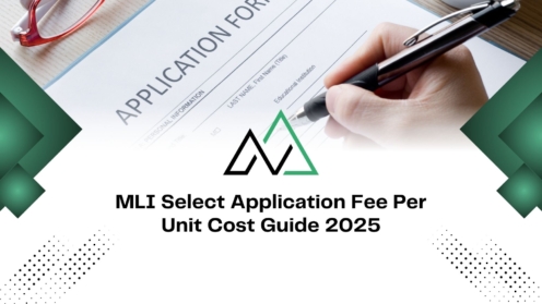 Hand filling out an application form for the MLI Select 2025 per unit cost guide.