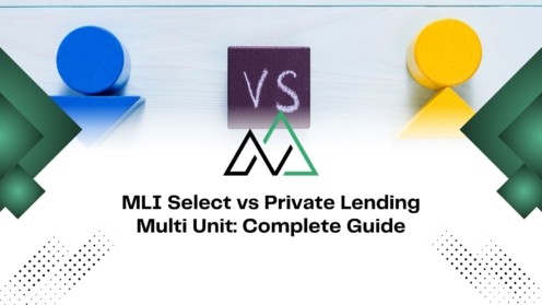 MLI Select vs Private Lending Multi Unit guide cover featuring abstract shapes, a VS block, and a modern logo.