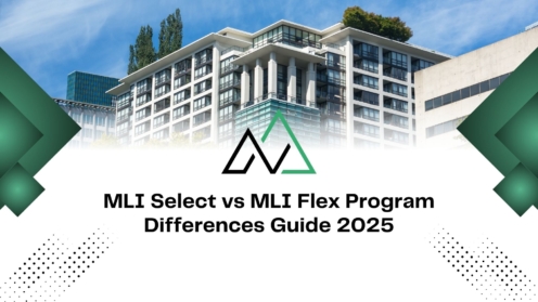 MLI Select vs MLI Flex Program Differences Guide 2025 banner with a modern apartment building background.
