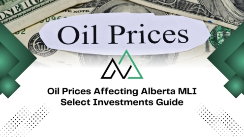 Alberta MLI Select investments guide title over US currency and a paper cutout reading Oil Prices.