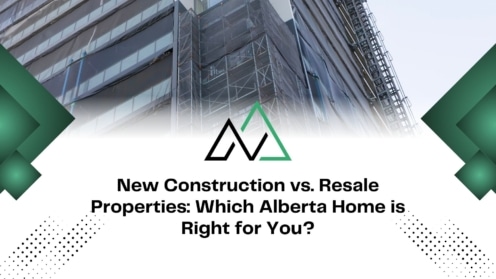 High-rise construction in Alberta comparing new and resale properties for buyers considering MLI Select.