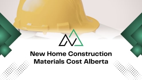 Yellow hard hat and logo for New Home Construction Materials Cost Alberta, relevant for MLI Select project planning.