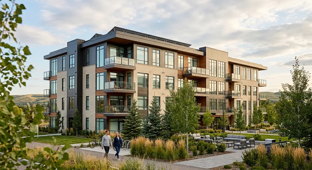 Modern energy-efficient multi-residential apartment building in Alberta